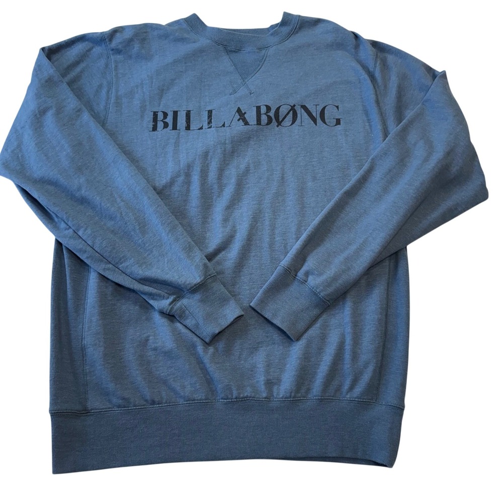 Billabong Blue Crewneck Sweatshirt with Black Logo